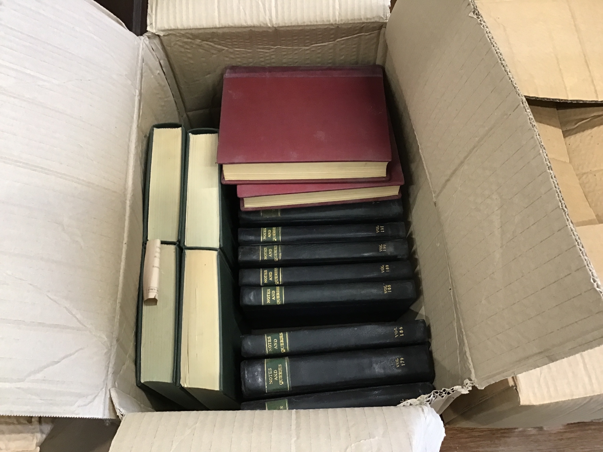Notes and Queries, various dates, all bound